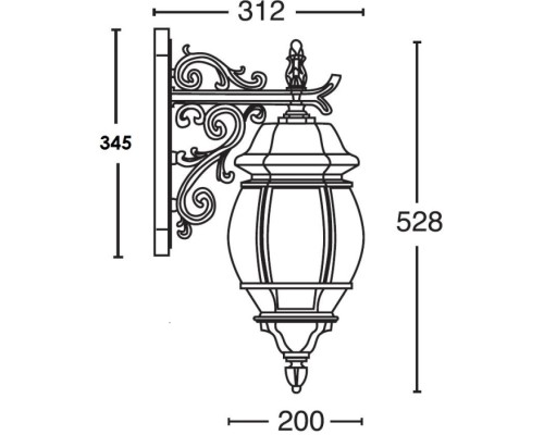 Настенный фонарь уличный AMERICA L 83402L/06 Gb Oasis Light Настенный фонарь уличный AMERICA L 83402L/06 Gb Oasis Light