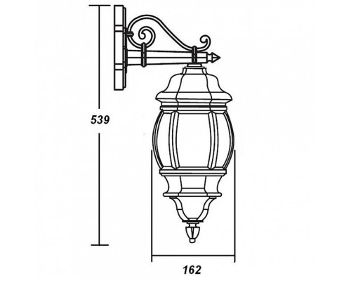 Настенный фонарь уличный 83402S Bl Oasis Light Настенный фонарь уличный 83402S Bl Oasis Light