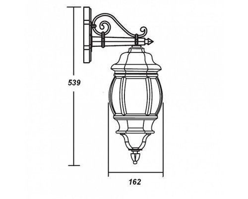Настенный фонарь уличный 83402S Gb Oasis Light Настенный фонарь уличный 83402S Gb Oasis Light