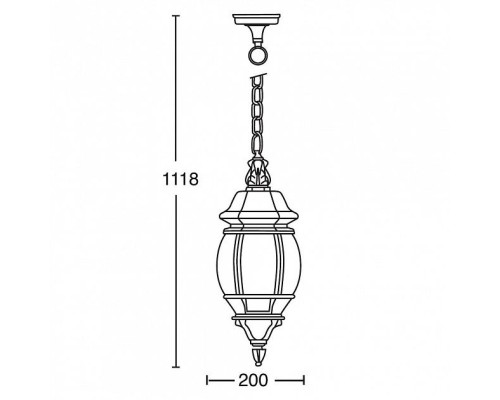 Уличный светильник подвесной  83405L Bl Oasis Light