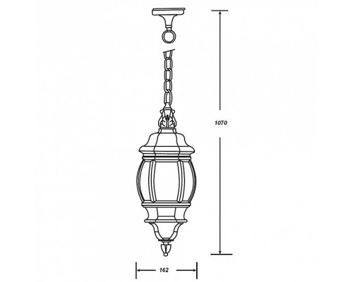 Уличный светильник подвесной  83405S Bl Oasis Light