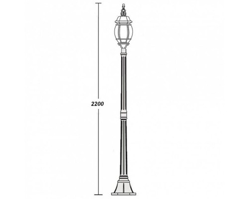 Наземный фонарь 83408L W Oasis Light Наземный фонарь 83408L W Oasis Light