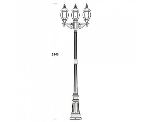 Наземный фонарь 83408SB W Oasis Light Наземный фонарь 83408SB W Oasis Light