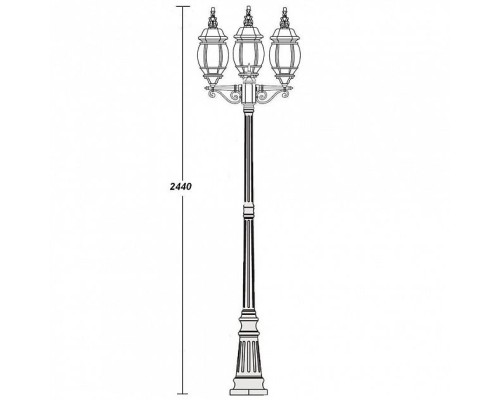 Наземный фонарь 83409LB W Oasis Light Наземный фонарь 83409LB W Oasis Light