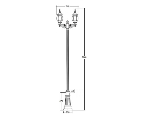 Наземный фонарь AMERICA S 83410SA B2 Bl Oasis Light Наземный фонарь AMERICA S 83410SA B2 Bl Oasis Light