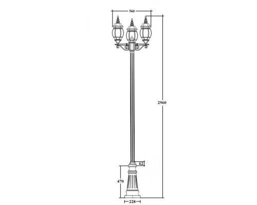 Наземный фонарь AMERICA S 83410SB B2 Bl Oasis Light Наземный фонарь AMERICA S 83410SB B2 Bl Oasis Light