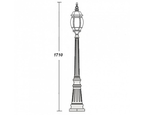 Наземный фонарь 83411L W Oasis Light Наземный фонарь 83411L W Oasis Light