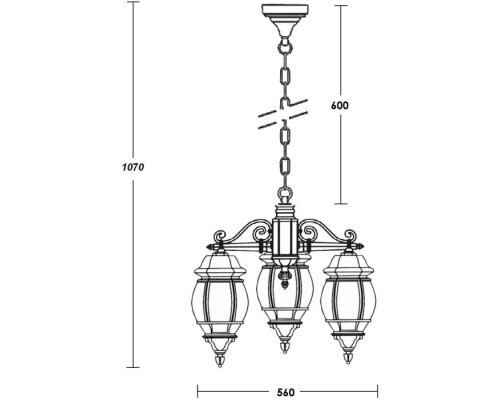 Уличный светильник подвесной AMERICA S 83470S/3 Bl Oasis Light Уличный светильник подвесной AMERICA S 83470S/3 Bl Oasis Light