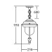 Уличный светильник подвесной MADRID 84305 Bl Oasis Light