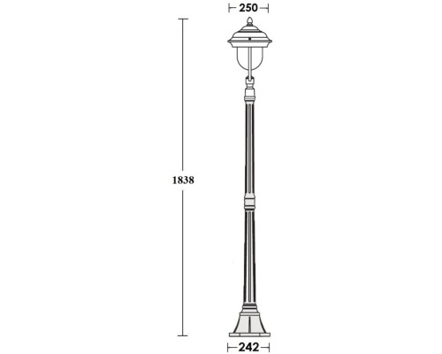 Наземный фонарь MADRID 84308 Bl Oasis Light Наземный фонарь MADRID 84308 Bl Oasis Light