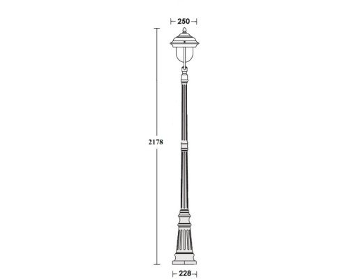 Наземный фонарь MADRID 84309 Bl Oasis Light Наземный фонарь MADRID 84309 Bl Oasis Light