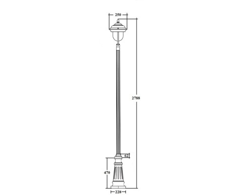 Наземный фонарь MADRID 84310 B2 Bl Oasis Light Наземный фонарь MADRID 84310 B2 Bl Oasis Light