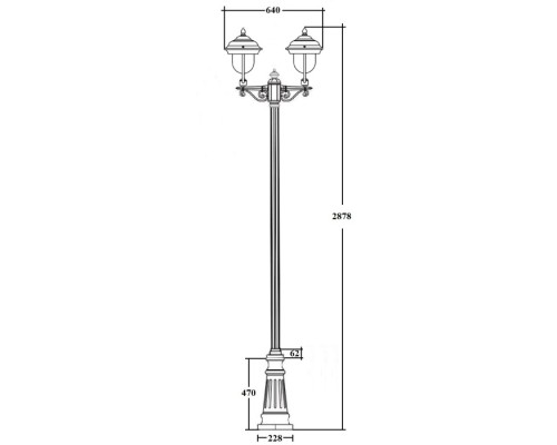 Наземный фонарь MADRID 84310A B2 Bl Oasis Light Наземный фонарь MADRID 84310A B2 Bl Oasis Light