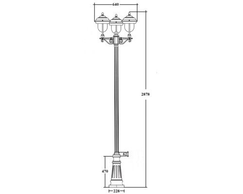 Наземный фонарь MADRID 84310B B2 Bl Oasis Light Наземный фонарь MADRID 84310B B2 Bl Oasis Light