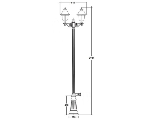 Наземный фонарь MADRID-COOPER 84310cA B2 Bl Oasis Light Наземный фонарь MADRID-COOPER 84310cA B2 Bl Oasis Light