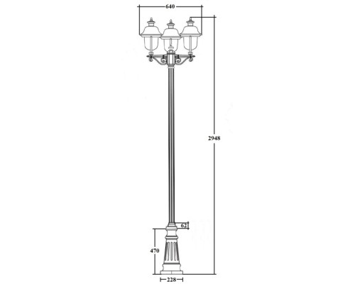 Наземный фонарь MADRID-COOPER 84310cB B2 Bl Oasis Light Наземный фонарь MADRID-COOPER 84310cB B2 Bl Oasis Light