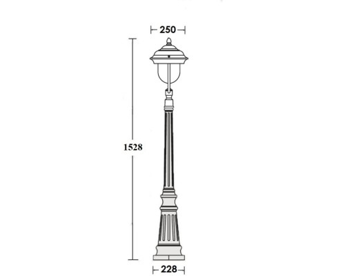 Наземный фонарь MADRID 84311 Bl Oasis Light Наземный фонарь MADRID 84311 Bl Oasis Light