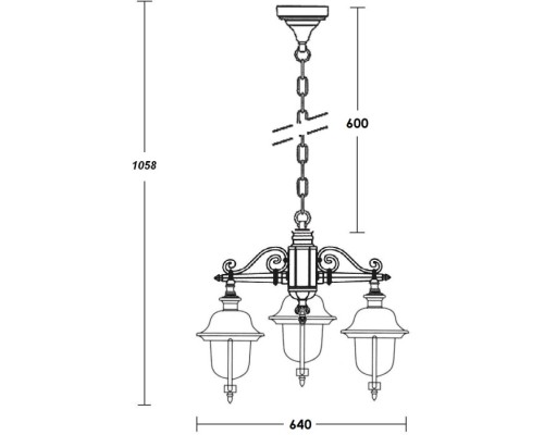 Уличный светильник подвесной MADRID-COOPER 84370c/3 Bl Oasis Light Уличный светильник подвесной MADRID-COOPER 84370c/3 Bl Oasis Light