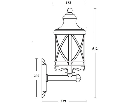 Настенный фонарь уличный LUCERNA 84801 Gb Oasis Light Настенный фонарь уличный LUCERNA 84801 Gb Oasis Light