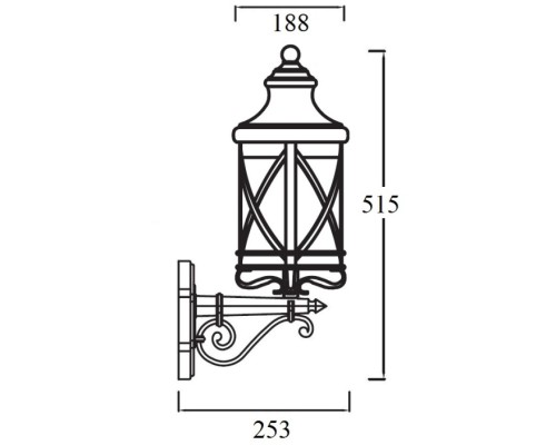 Настенный фонарь уличный LUCERNA 84801/02 Bl Oasis Light Настенный фонарь уличный LUCERNA 84801/02 Bl Oasis Light