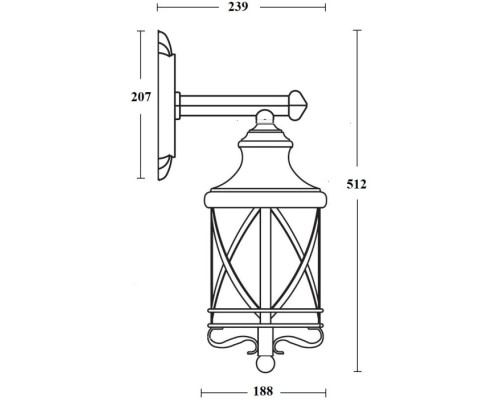 Настенный фонарь уличный LUCERNA 84802 Gb Oasis Light Настенный фонарь уличный LUCERNA 84802 Gb Oasis Light