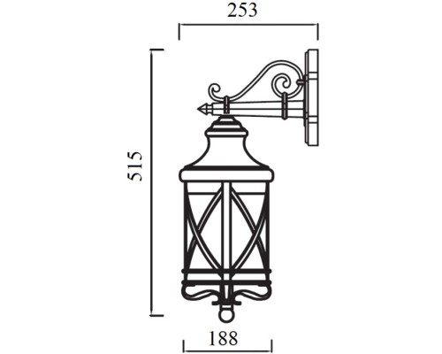 Настенный фонарь уличный LUCERNA 84802/02 Bl Oasis Light Настенный фонарь уличный LUCERNA 84802/02 Bl Oasis Light