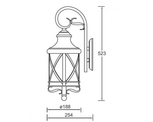 Настенный фонарь уличный 84802/18 Gb Oasis Light Настенный фонарь уличный 84802/18 Gb Oasis Light