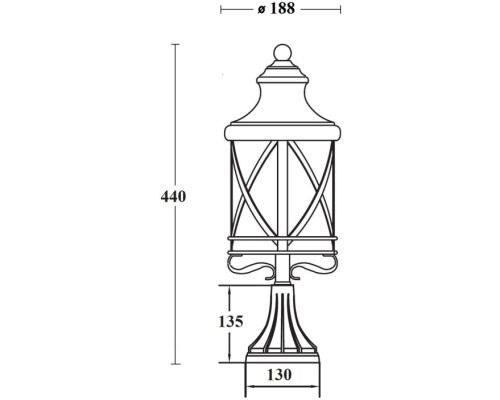 Наземный фонарь LUCERNA 84804 Bl Oasis Light Наземный фонарь LUCERNA 84804 Bl Oasis Light
