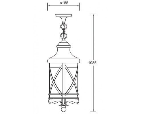 Уличный светильник подвесной  84805 Gb Oasis Light