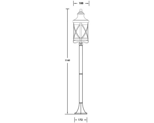 Наземный фонарь LUCERNA 84806 Bl Oasis Light Наземный фонарь LUCERNA 84806 Bl Oasis Light