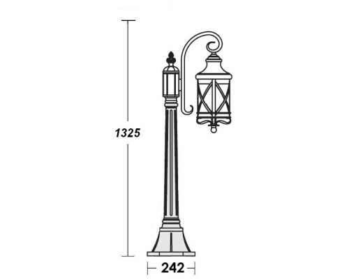 Наземный фонарь LUCERNA 84807/18/PartA Bl Oasis Light Наземный фонарь LUCERNA 84807/18/PartA Bl Oasis Light