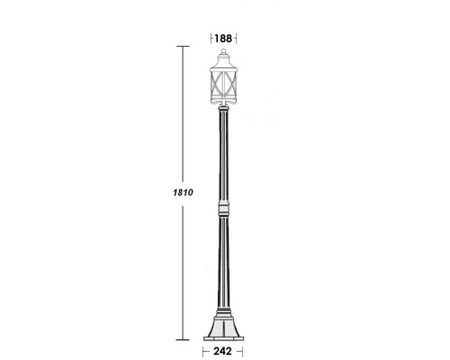 Наземный фонарь LUCERNA 84808 Bl Oasis Light Наземный фонарь LUCERNA 84808 Bl Oasis Light