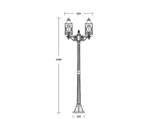 Наземный фонарь LUCERNA 84808A/02 Bl Oasis Light Наземный фонарь LUCERNA 84808A/02 Bl Oasis Light