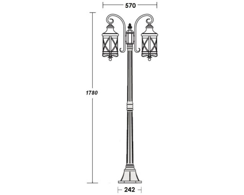 Наземный фонарь LUCERNA 84808A/18 Bl Oasis Light Наземный фонарь LUCERNA 84808A/18 Bl Oasis Light