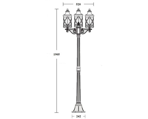 Наземный фонарь LUCERNA 84808B/02 Bl Oasis Light Наземный фонарь LUCERNA 84808B/02 Bl Oasis Light