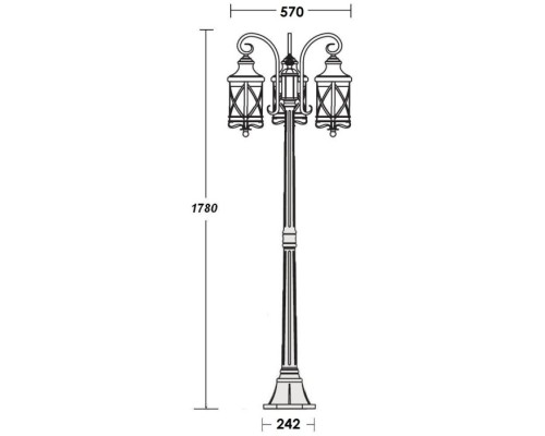 Наземный фонарь LUCERNA 84808B/18 Bl Oasis Light Наземный фонарь LUCERNA 84808B/18 Bl Oasis Light