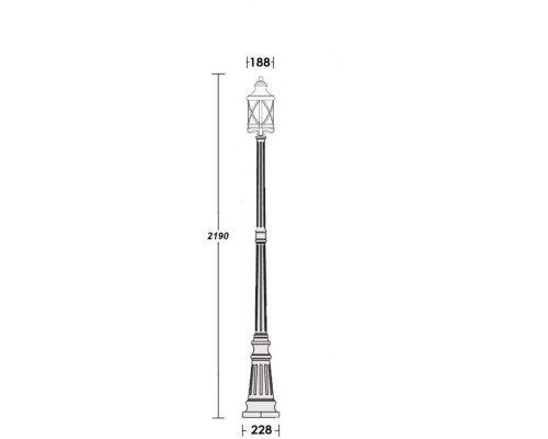 Наземный фонарь LUCERNA 84809 Bl Oasis Light Наземный фонарь LUCERNA 84809 Bl Oasis Light
