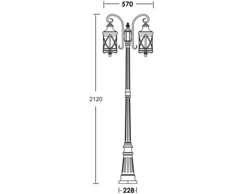Наземный фонарь LUCERNA 84809A/18 Gb Oasis Light Наземный фонарь LUCERNA 84809A/18 Gb Oasis Light