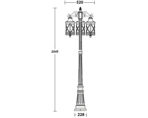 Наземный фонарь LUCERNA 84809B/02 Gb Oasis Light Наземный фонарь LUCERNA 84809B/02 Gb Oasis Light