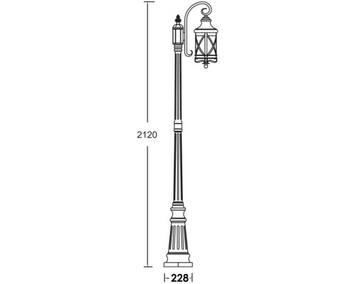 Наземный фонарь LUCERNA 84809/18/PartA Bl Oasis Light Наземный фонарь LUCERNA 84809/18/PartA Bl Oasis Light