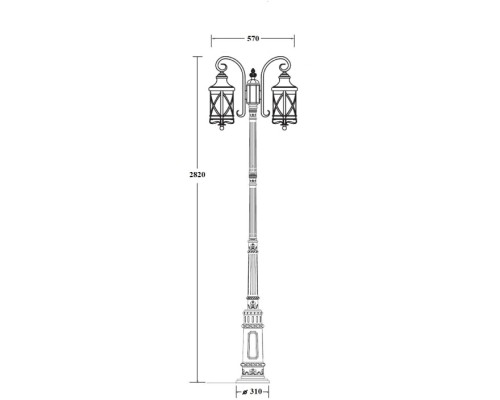 Наземный фонарь LUCERNA 84810A/18/Е7 Gb Oasis Light Наземный фонарь LUCERNA 84810A/18/Е7 Gb Oasis Light