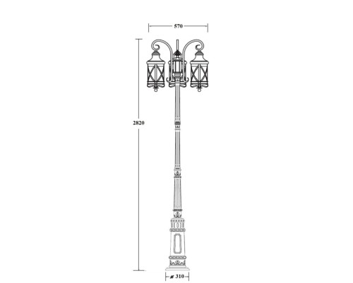 Наземный фонарь LUCERNA 84810B/18/Е7 Gb Oasis Light Наземный фонарь LUCERNA 84810B/18/Е7 Gb Oasis Light