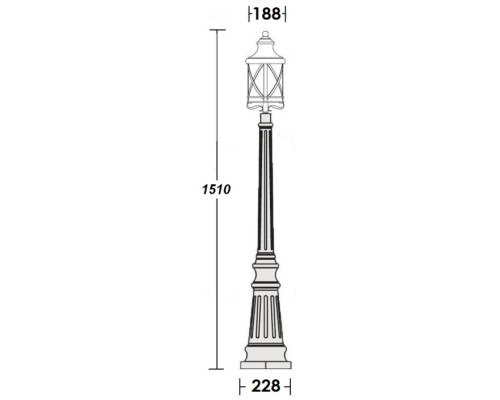 Наземный фонарь LUCERNA 84811 Bl Oasis Light Наземный фонарь LUCERNA 84811 Bl Oasis Light