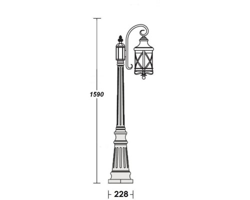 Наземный фонарь LUCERNA 84811/18/PartA Bl Oasis Light Наземный фонарь LUCERNA 84811/18/PartA Bl Oasis Light