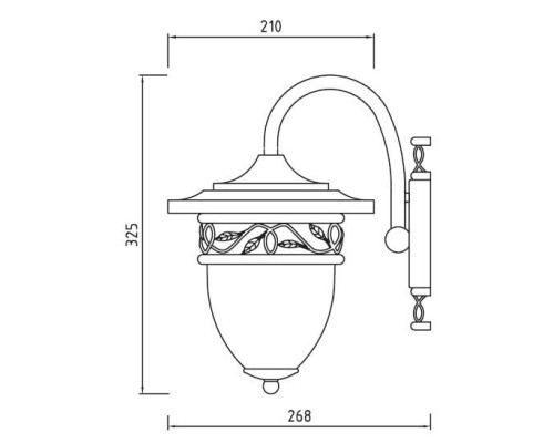 Настенный фонарь уличный 87202L Gb Oasis Light Настенный фонарь уличный 87202L Gb Oasis Light