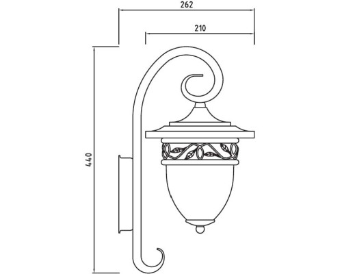 Настенный фонарь уличный KRAKOV 1 L 87202L/18L Gb Oasis Light Настенный фонарь уличный KRAKOV 1 L 87202L/18L Gb Oasis Light