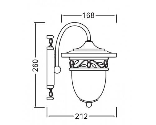 Настенный фонарь уличный 87202S Gb Oasis Light Настенный фонарь уличный 87202S Gb Oasis Light