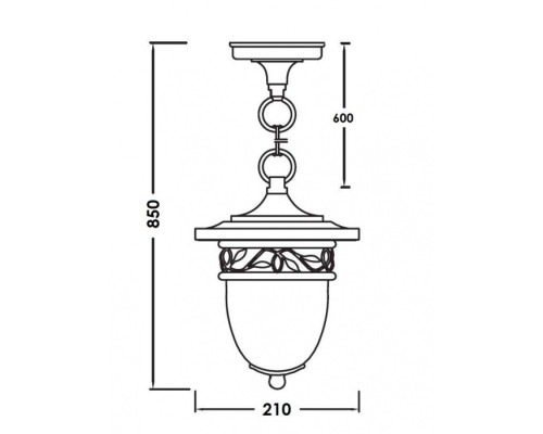 Уличный светильник подвесной  87205L Gb Oasis Light