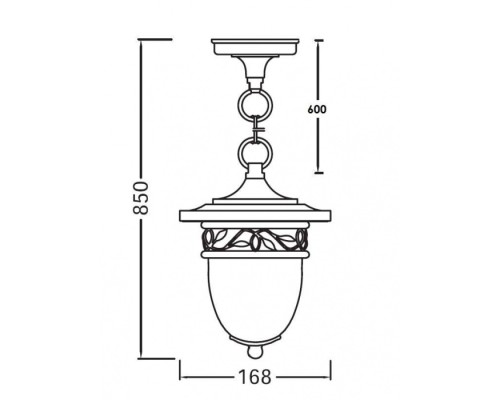 Уличный светильник подвесной  87205S Gb Oasis Light