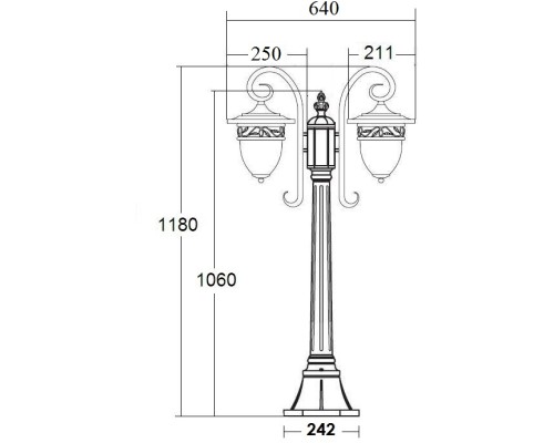 Наземный фонарь KRAKOV 1 L 87207LA/18L Gb Oasis Light Наземный фонарь KRAKOV 1 L 87207LA/18L Gb Oasis Light